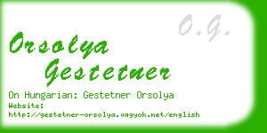 orsolya gestetner business card
